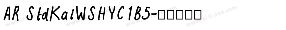 AR StdKaiWSHYC1B5字体转换